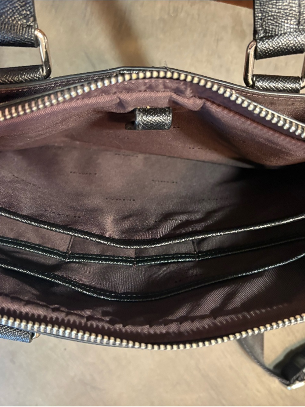 Coach Black Leather Laptop Brief with Detachable Strap. Like new condition. - Picture 3 of 5